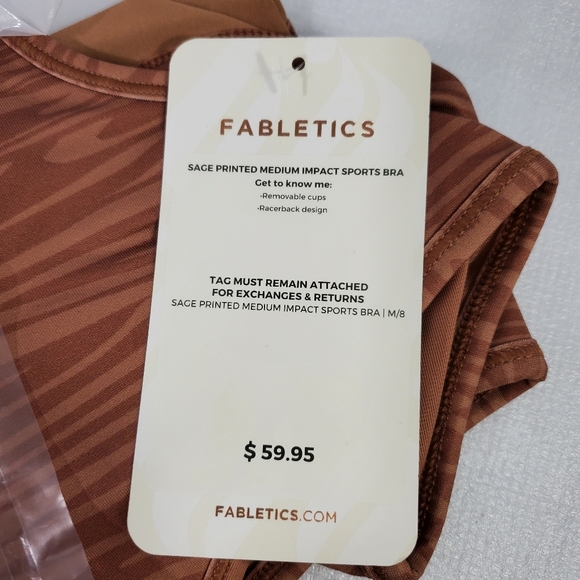 Fabletics | Sage Printed Medium Impact Sports Braw - Picture 4 of 10